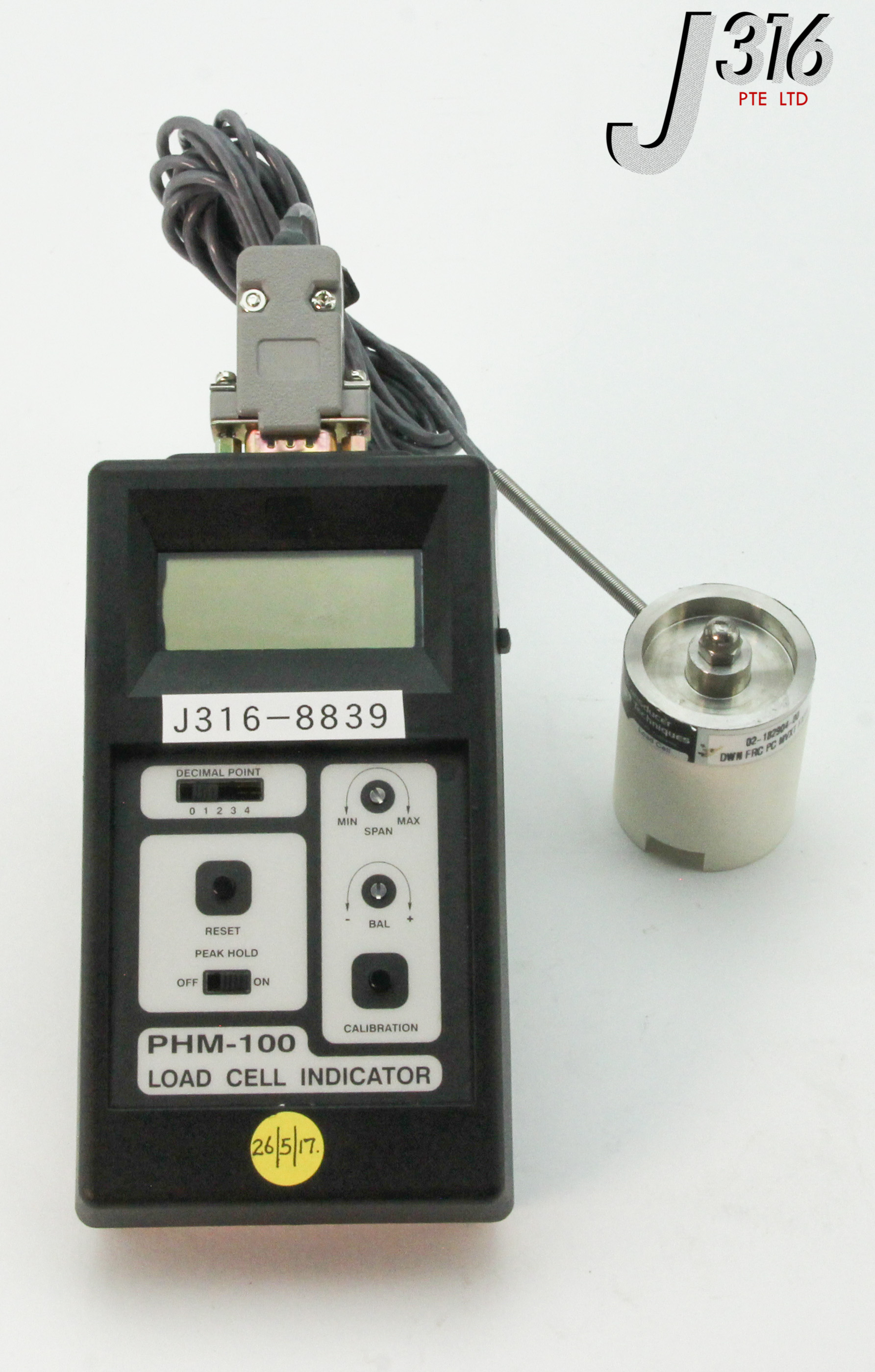 一二三 8839 TRANSDUCER TECHNIQUES LOAD CELL INDICATOR W/ LOAD CELL, THB